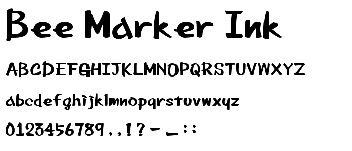Bee Marker Ink font